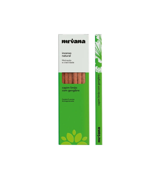 INCENSO NATURAL NIRVANA CAPIM LIMÃO COM GENGIBRE