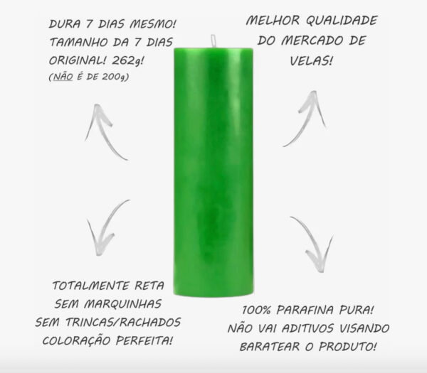 VELA SETE DIAS VERDE CLARO - Imagem 4