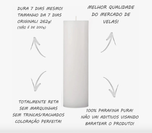 VELA SETE DIAS BRANCA - Imagem 4