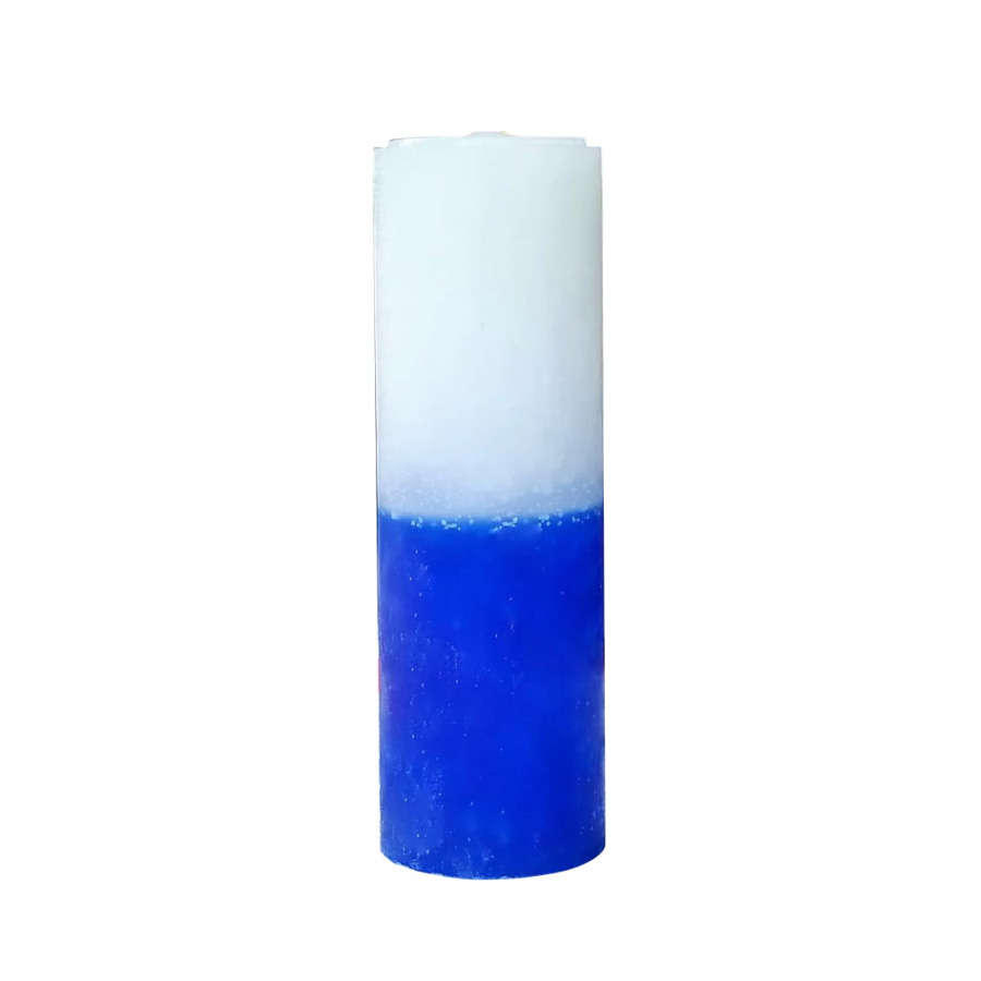 VELA SETE DIAS AZUL E BRANCA