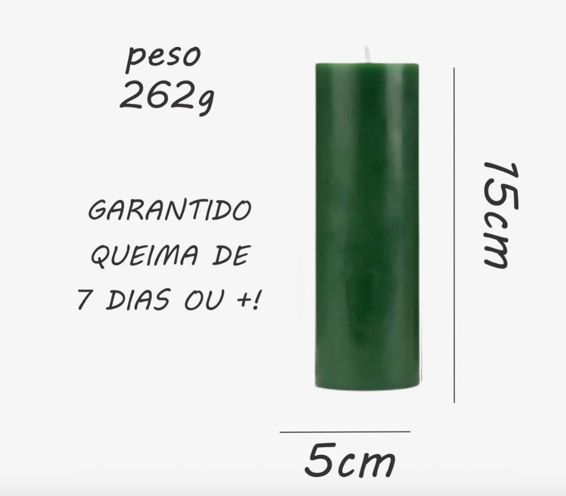 VELA SETE DIAS VERDE ESCURO - Imagem 4