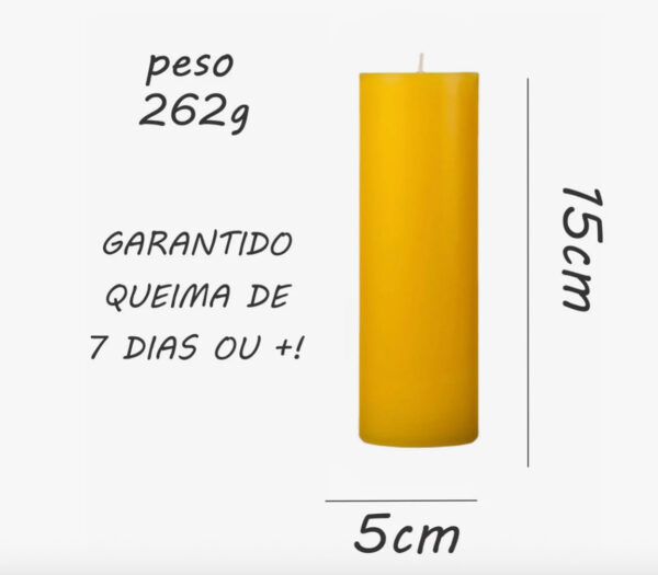 VELA SETE DIAS AMARELA - Imagem 2