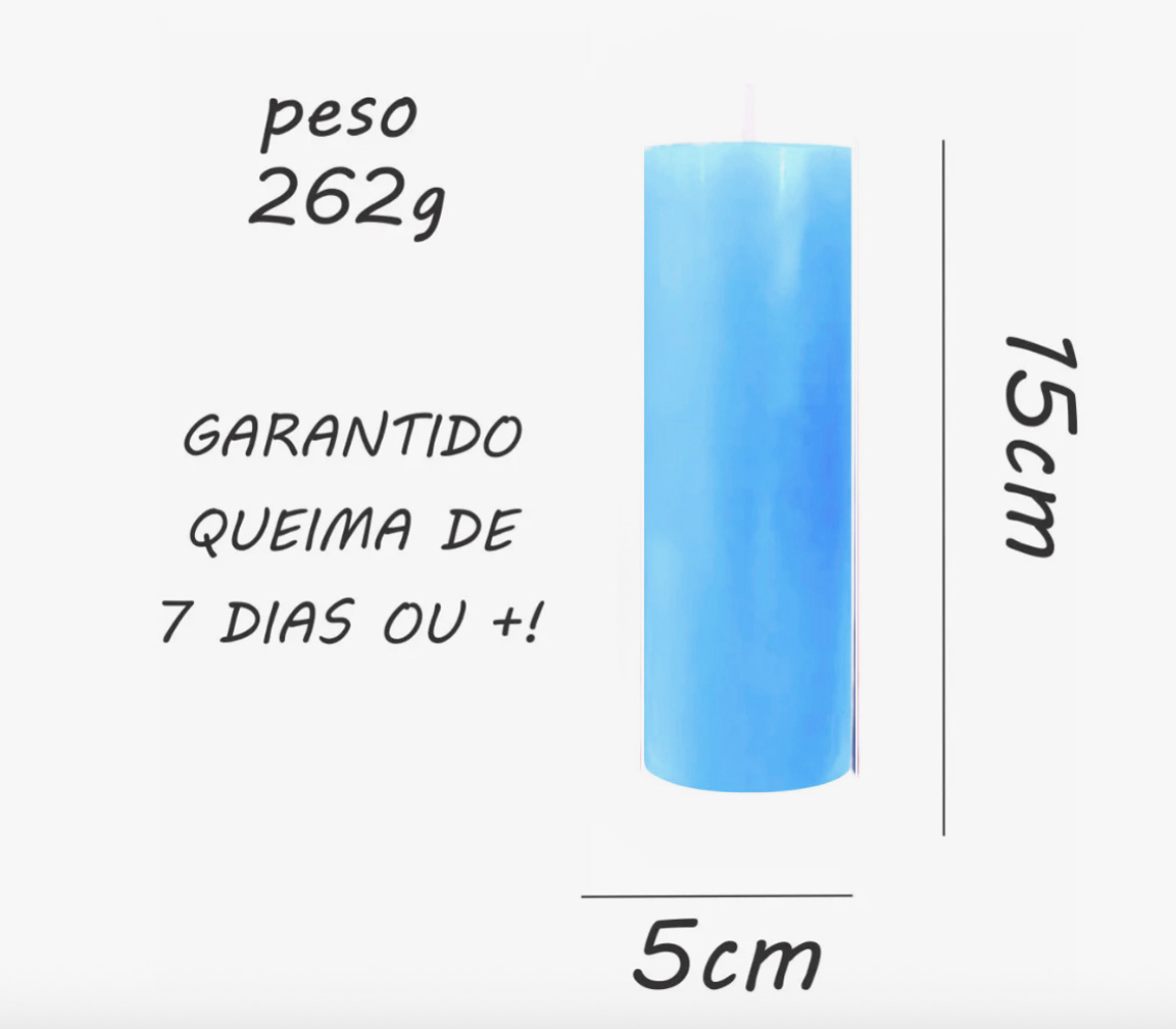 VELA SETE DIAS AZUL CLARA - Imagem 2