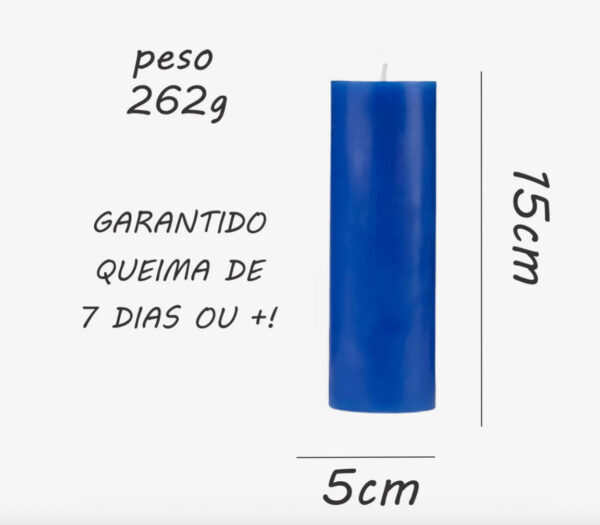 VELA SETE DIAS AZUL ESCURO - Imagem 2