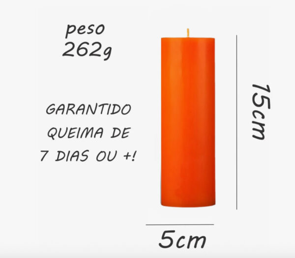 VELA SETE DIAS LARANJA - Imagem 2