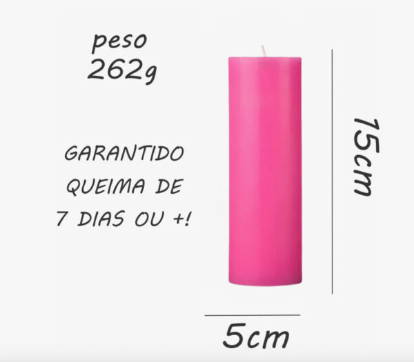 VELA SETE DIAS ROSA ESCURO - Imagem 2