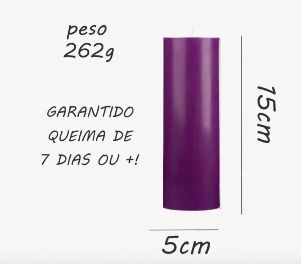 VELA SETE DIAS ROXA - Imagem 2
